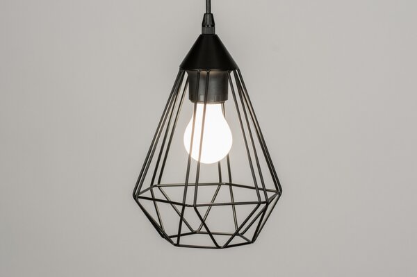 Závěsné industriální svítidlo do kuchyně Signature Crystal Nero (LMD)