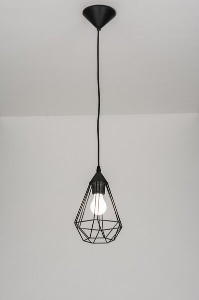 Závěsné industriální svítidlo do kuchyně Signature Crystal Nero (LMD)