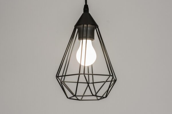 Závěsné industriální svítidlo do kuchyně Signature Crystal Nero (LMD)
