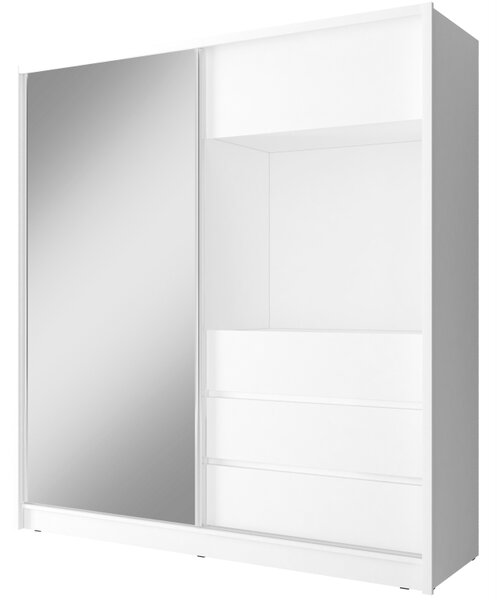 PIASKI SKŘÍNĚ Šatní skříň - TV 200, matná bílá