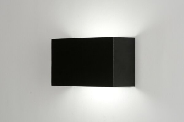 Nástěnné designové černé LED svítidlo do chodby Caldana Black Classico (LMD)