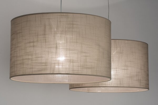 Závěsné designové béžové svítidlo nad stůl Duo Taupe Unima (LMD)