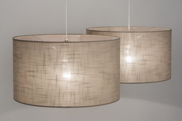 Závěsné designové béžové svítidlo nad stůl Duo Taupe Unima (LMD)