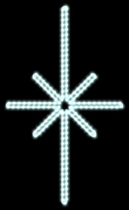 DECOLED LED světelný motiv hvězda Polaris,40x30cm,ledově bílá