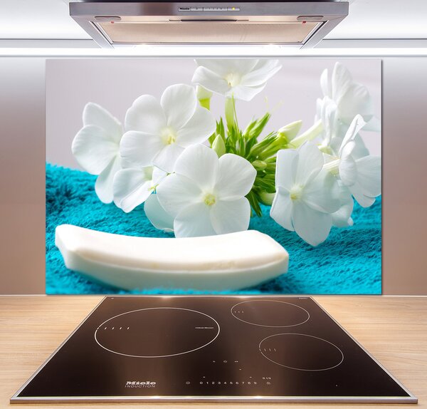 Panel do kuchyně Bílé květiny spa pl-pksh-100x70-f-89406381