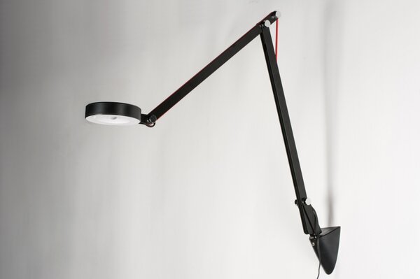 Nástěnné designové LED svítidlo s ramenem Raull Black (LMD)