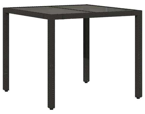 3dílný zahradní bistro set s poduškami černý polyratan 3277135
