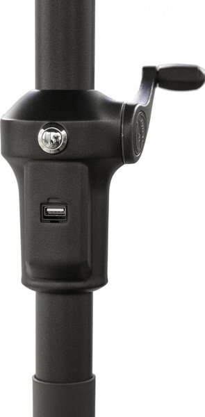 Svítící LED slunečník Lorca - šedý