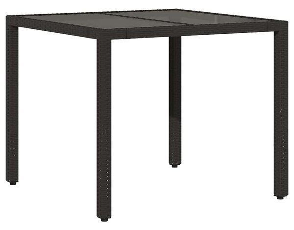 5dílný zahradní bistro set s poduškami černý polyratan 3276988