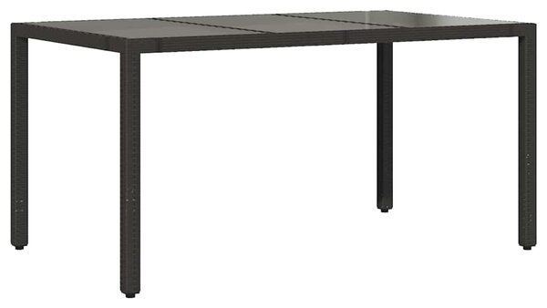 7dílný zahradní bistro set s poduškami černý polyratan 3276991