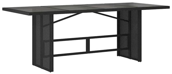 9dílný zahradní bistro set s poduškami černý polyratan 3276997
