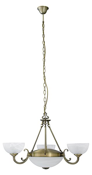 RABALUX Závěsné tříramenné rustikální osvětlení MARLENE, bronzové 008543
