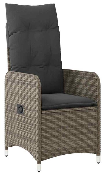 9dílný zahradní bistro set s poduškami šedý polyratan 3277280