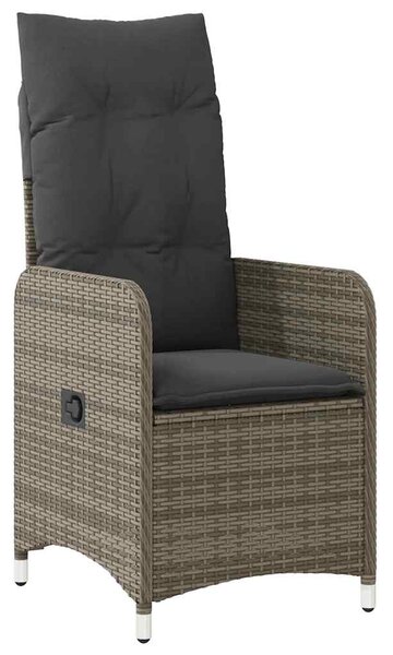 7dílný zahradní bistro set s poduškami šedý polyratan 3277028