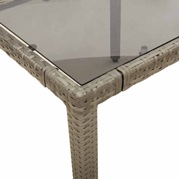 7dílný zahradní bistro set s poduškami šedý polyratan 3277169