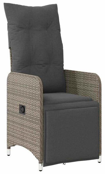 11dílný zahradní bistro set s poduškami šedý polyratan 3277279
