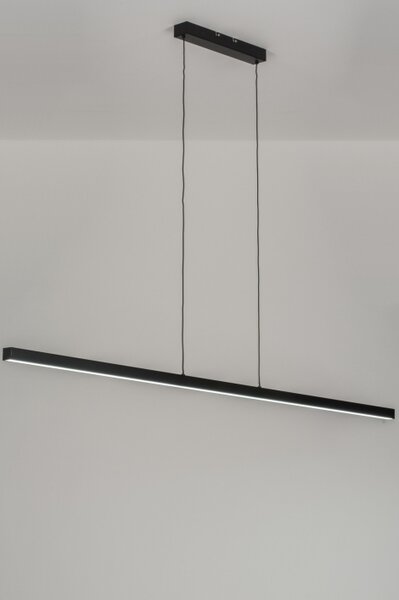 Závěsné designové černé LED svítidlo nad stůl Corciano O Black (LMD)
