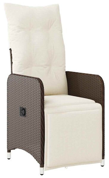 9dílný zahradní bistro set s poduškami hnědý polyratan 3277194