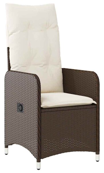 5dílný zahradní bistro set s poduškami hnědý polyratan 3277064