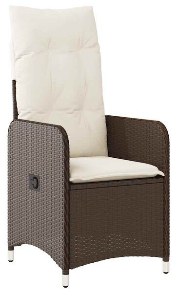 9dílný zahradní bistro set s poduškami hnědý polyratan 3277283