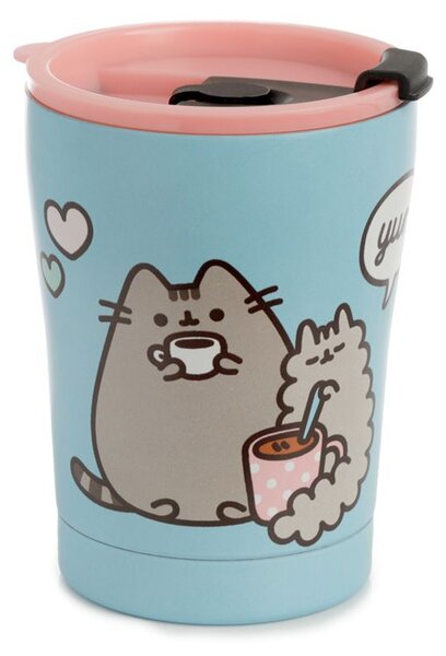 Nerezový termohrnek s kočkou Pusheen