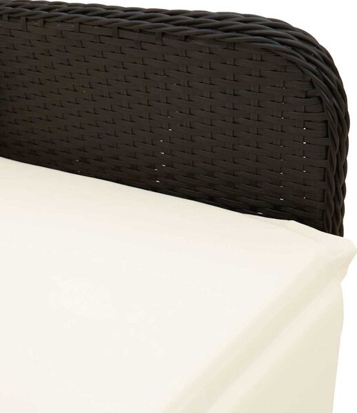 9dílný zahradní bistro set s poduškami černý polyratan 3277291