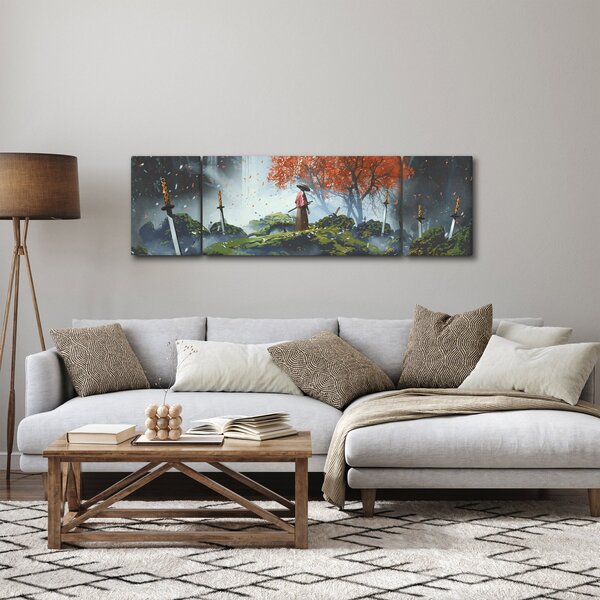 Obraz - Ilustrace zahrady mečů (170x50 cm)