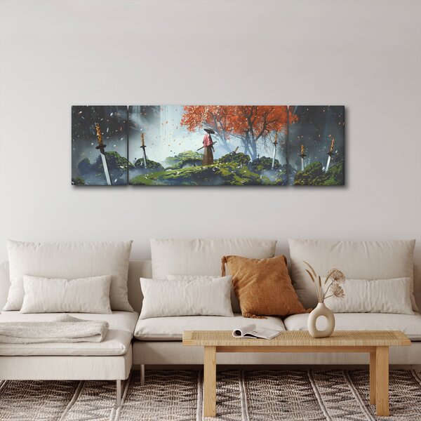 Obraz - Ilustrace zahrady mečů (170x50 cm)
