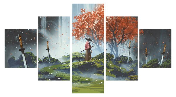 Obraz - Ilustrace zahrady mečů (125x70 cm)