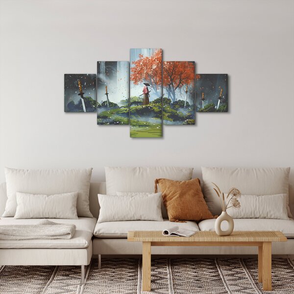 Obraz - Ilustrace zahrady mečů (125x70 cm)