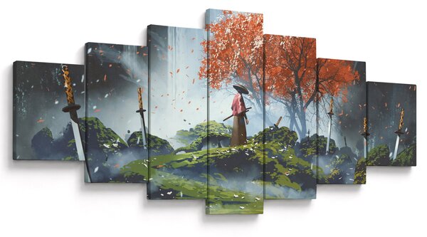 Obraz - Ilustrace zahrady mečů (210x100 cm)