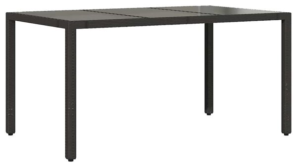 7dílný zahradní bistro set s poduškami černý polyratan 3277138