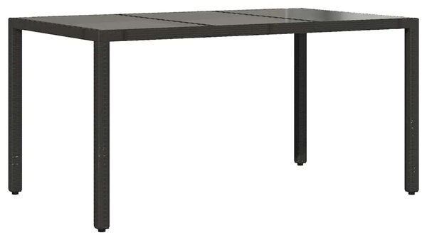 5dílný zahradní bistro set s poduškami černý polyratan 3277137