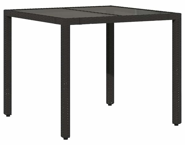 5dílný zahradní bistro set s poduškami černý polyratan 3277136