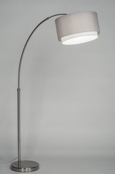 Stojací designová oblouková lampa Soffito Taupe Yersey (LMD)