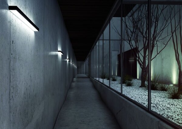 LUCIS nástěnné svítidlo IZAR II 14,4W LED 3000K akrylátové sklo černá I2.L3.900.93 VÝPRODEJ VZORKU
