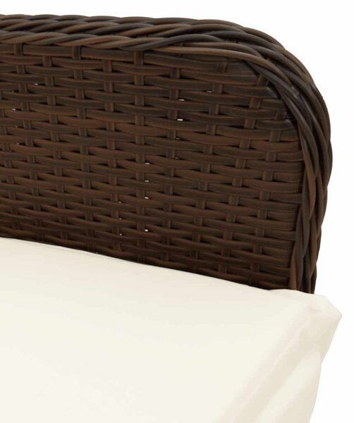 7dílný zahradní bistro set s poduškami hnědý polyratan 3277190