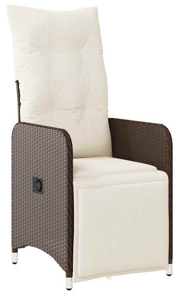 5dílný zahradní bistro set s poduškami hnědý polyratan 3277189