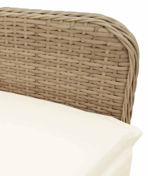 7dílný zahradní bistro set s poduškami hnědý polyratan 3277212