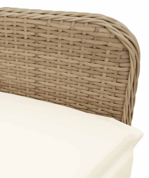 7dílný zahradní bistro set s poduškami hnědý polyratan 3277215