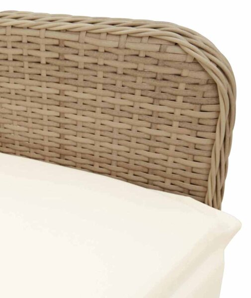 11dílný zahradní bistro set s poduškami béžový polyratan 3277300