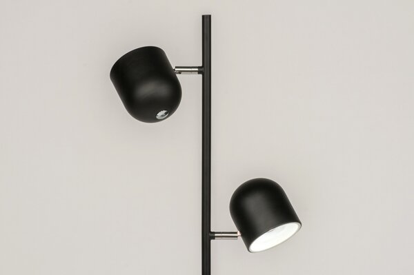Stojací černá bodová lampa se stmívačem Laurence Fill Nero (LMD)