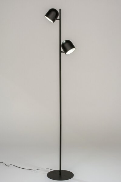 Stojací černá bodová lampa se stmívačem Laurence Fill Nero (LMD)