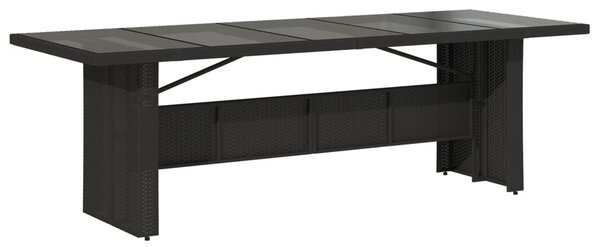 9dílný zahradní bistro set s poduškami černý polyratan 3277234