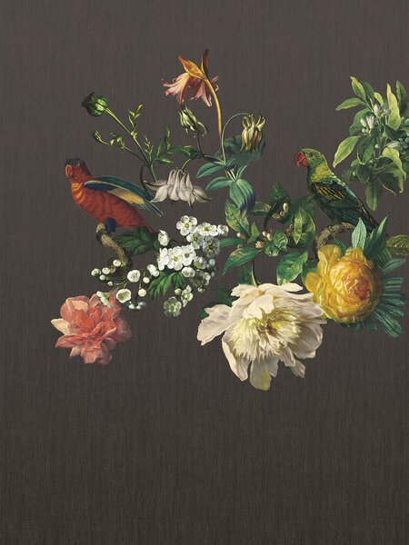 Vliesová obrazová tapeta Květiny, Papoušci 307400, Museum, Eijffinger rozměry 2,10 x 2,8 m