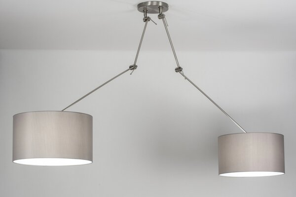 Závěsné designové šedé svítidlo nad stůl Snap Duo Yersey (LMD)