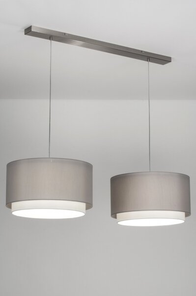 Závěsné designové šedé svítidlo nad stůl Napolitana Yersey (LMD)