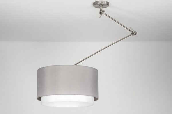 Závěsné designové šedé svítidlo nad stůl Piega Yersey (LMD)