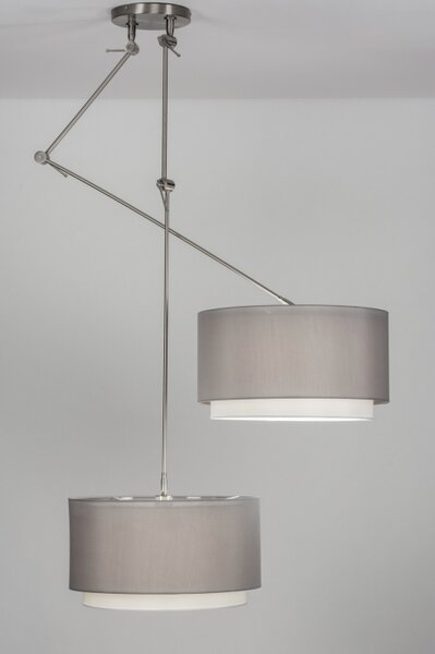 Závěsné designové šedé svítidlo nad stůl Snap Duo Lumina Nocce Yersey (LMD)