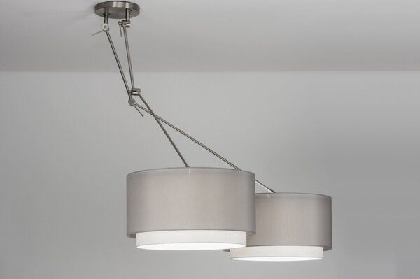 Závěsné designové šedé svítidlo nad stůl Snap Duo Lumina Nocce Yersey (LMD)